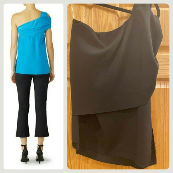 Baja East Knotted One shoulder Top - Picture 2 of 14